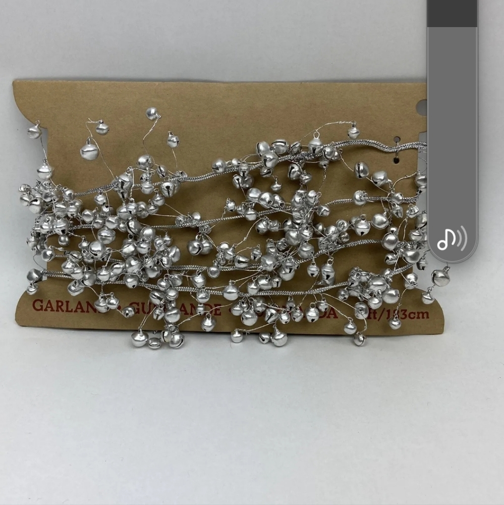 Jingle Bell silver bell garlands- 6 feet (3)